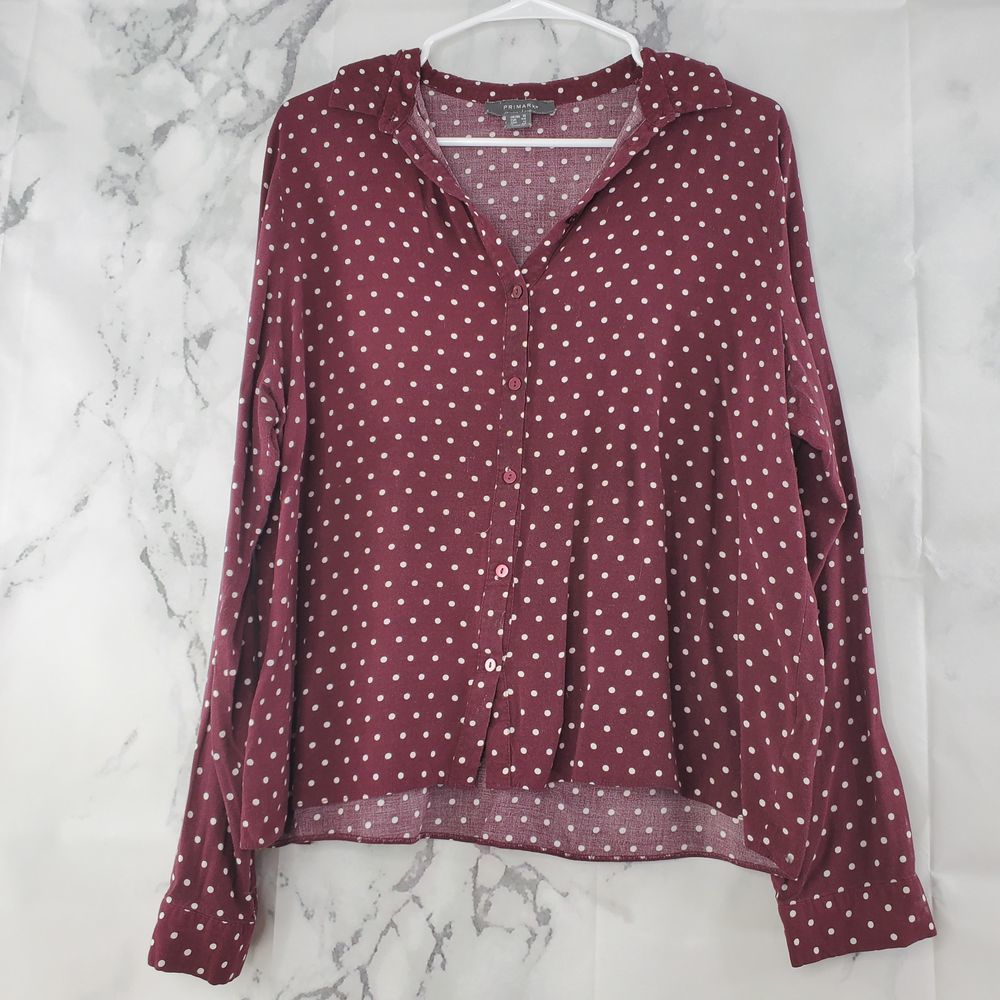 !Primark Polka Dot Button Front Blouse.